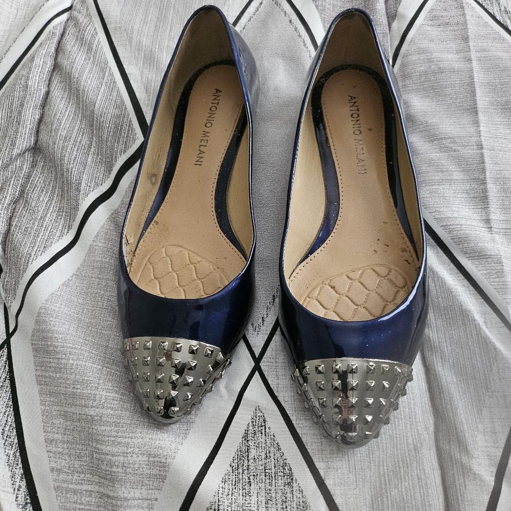 Blue beautiful  woman shoes